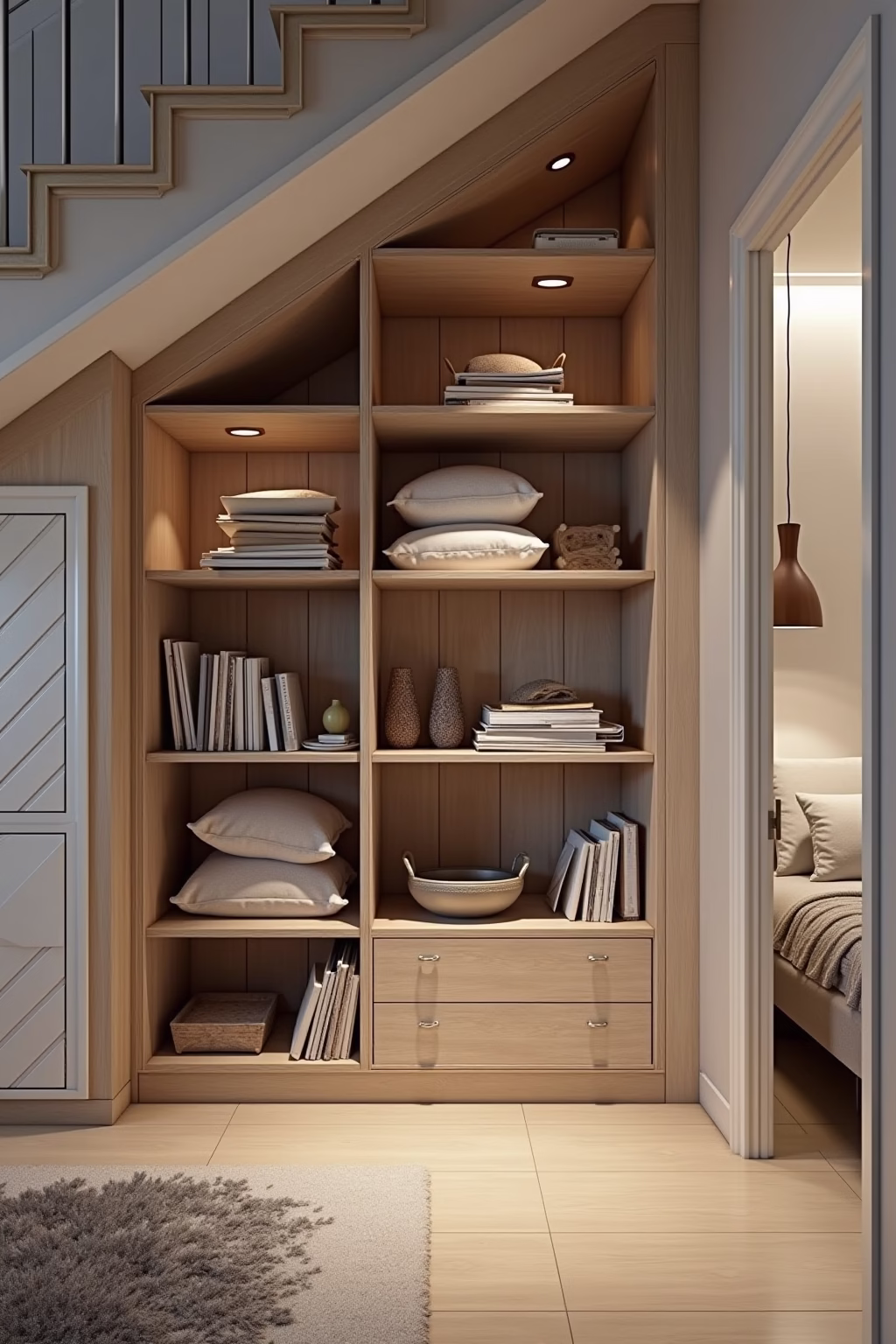 abstellraum unter treppe einrichten outline 1