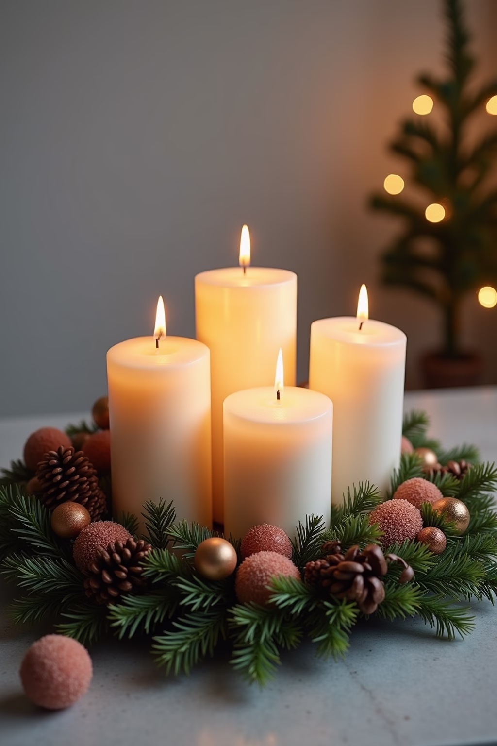 adventkranz ideen modern outline 3