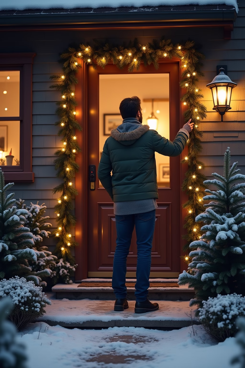 adventsdeko draussen eingang outline 8