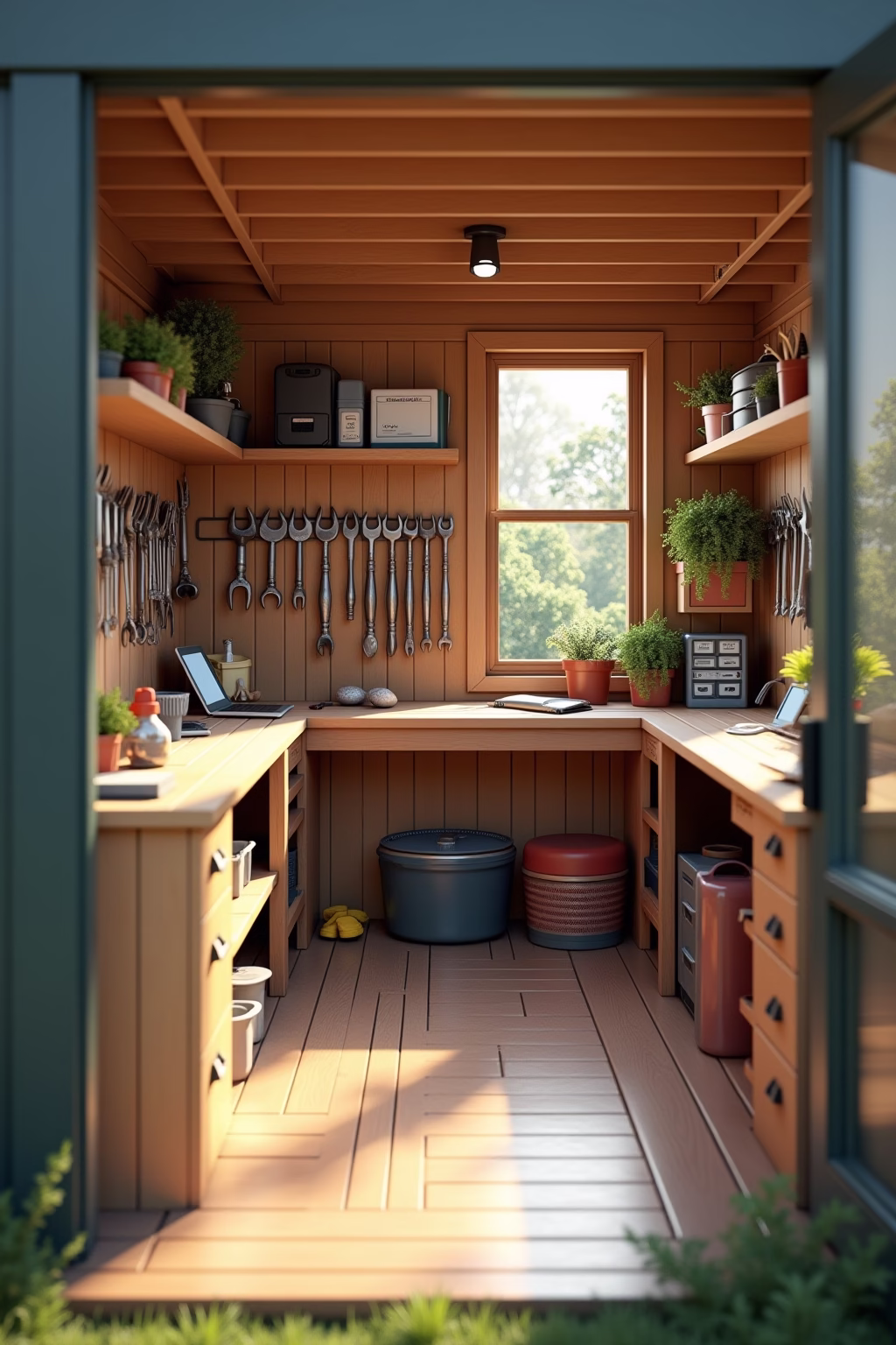 gartenhaus einrichten ideen outline 5