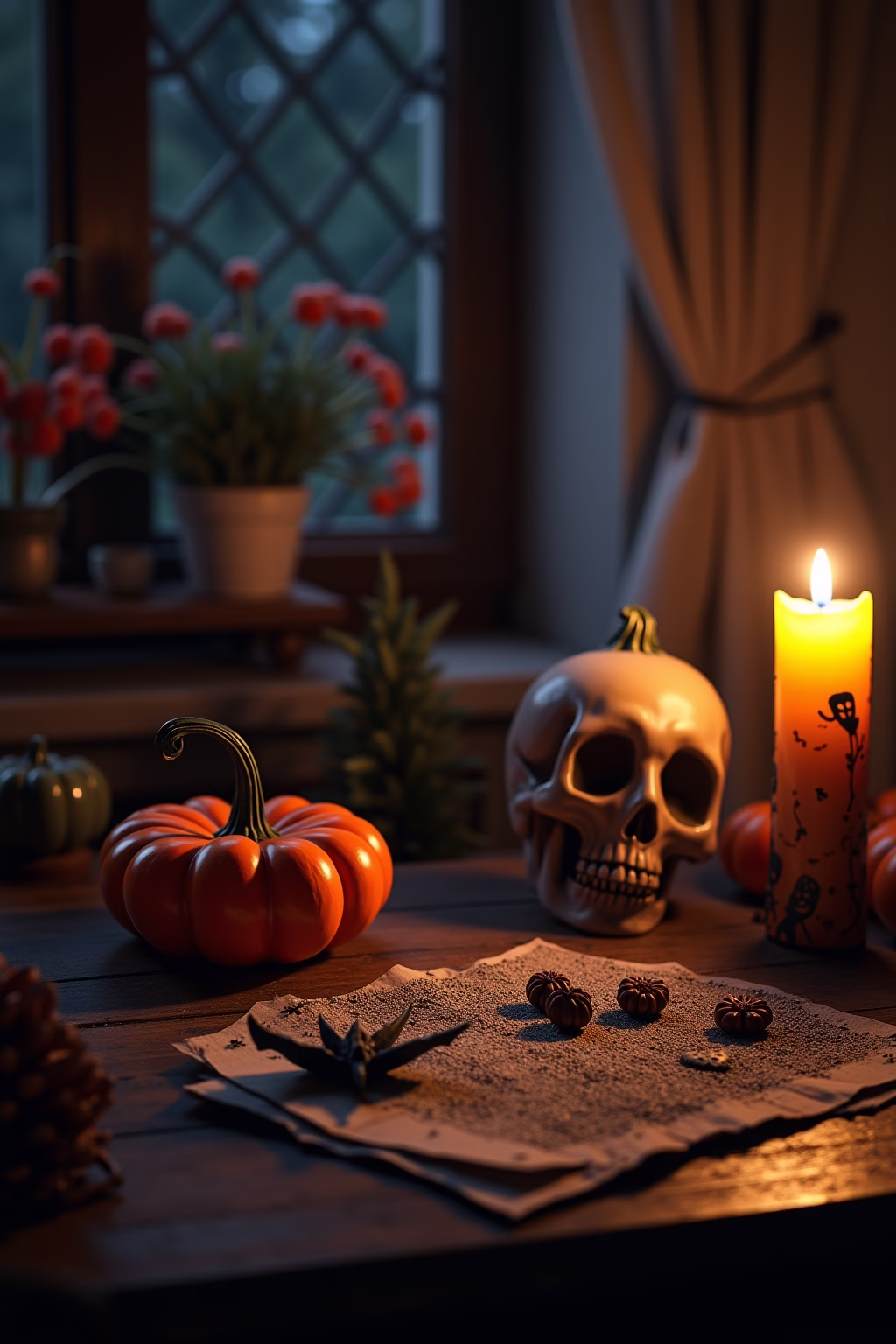 horror halloween deko basteln outline 1