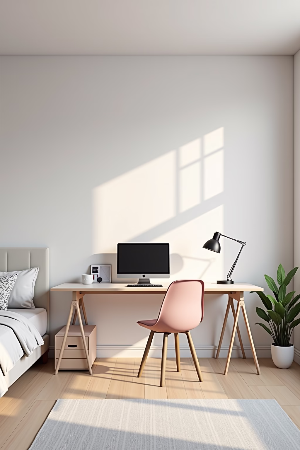 kleines schlafzimmer mit buero einrichten outline 4