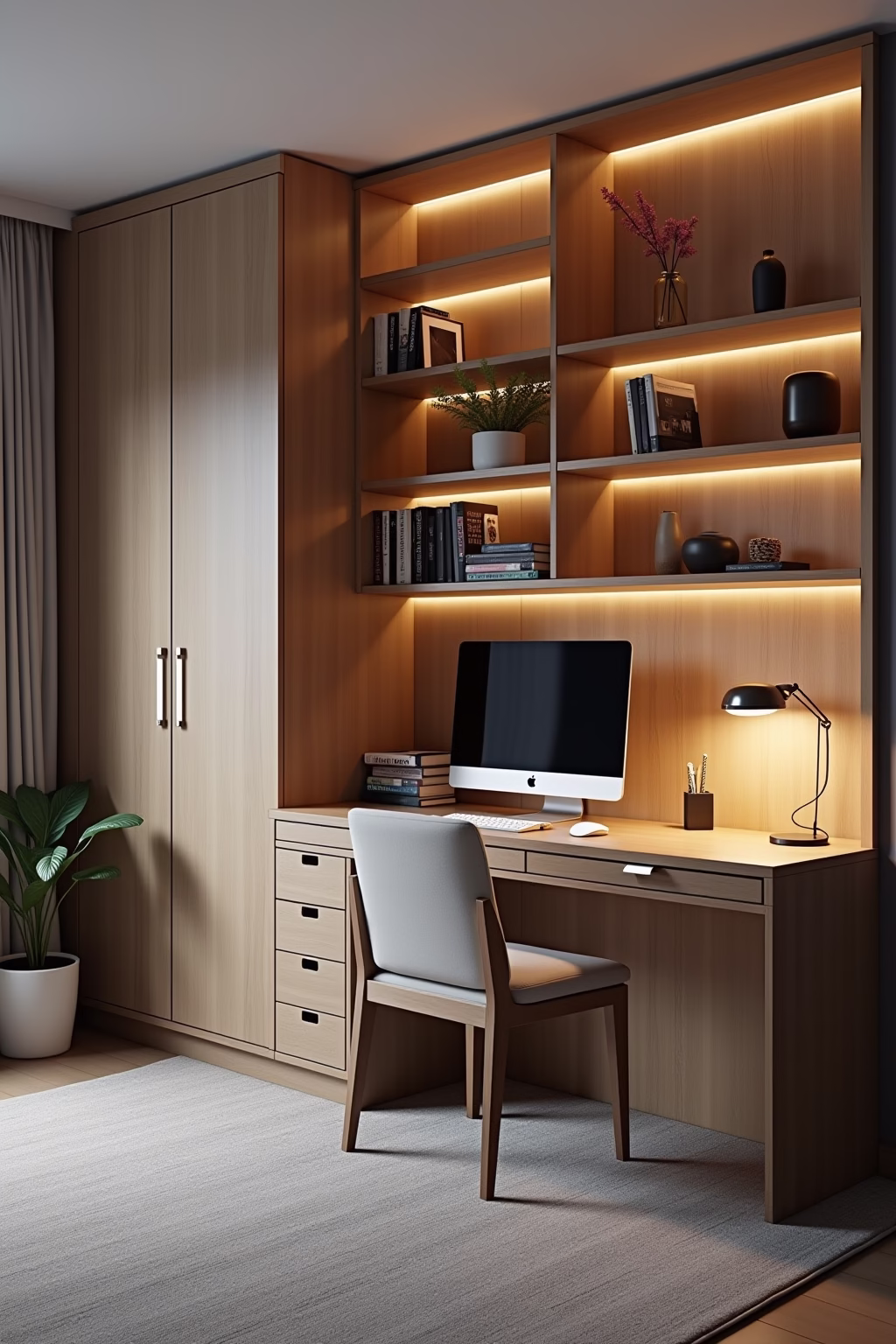 kleines schlafzimmer mit buero einrichten outline 6