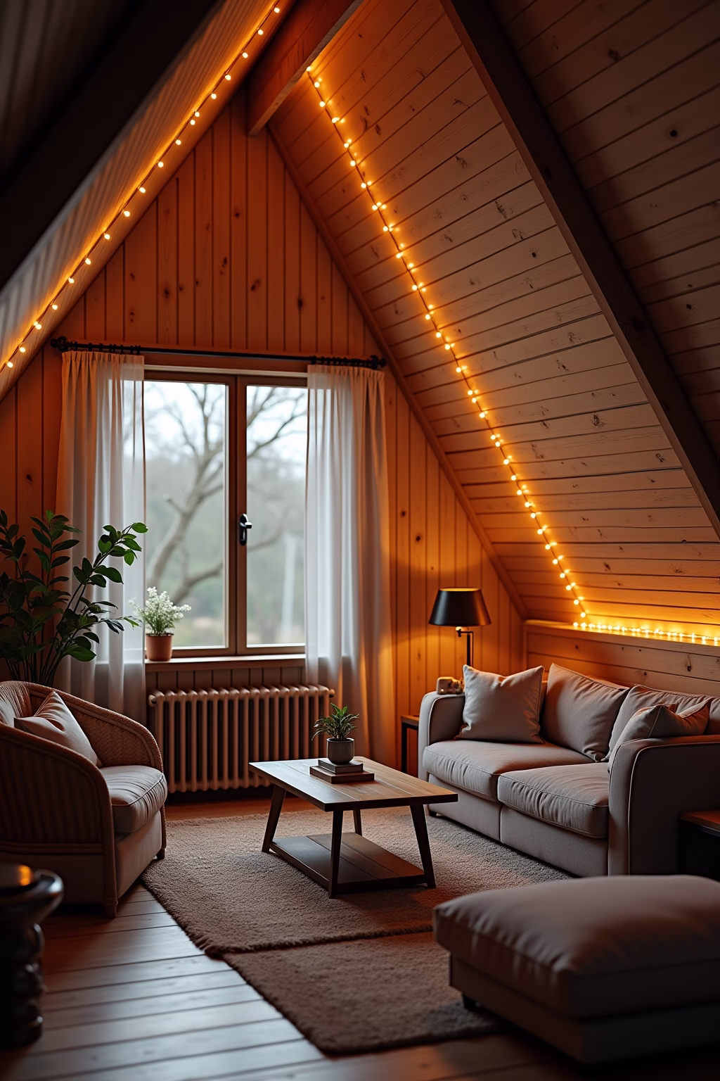 kleines wohnzimmer mit dachschraege einrichten outline 8