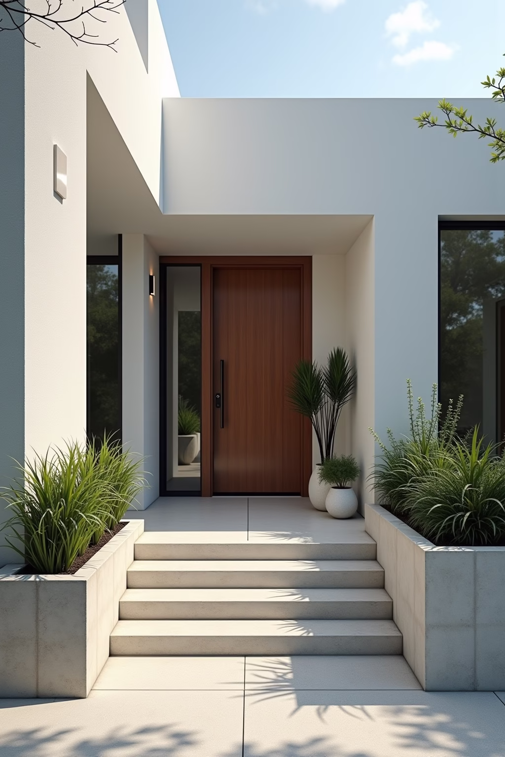 moderne deko vor der haustuer outline 2