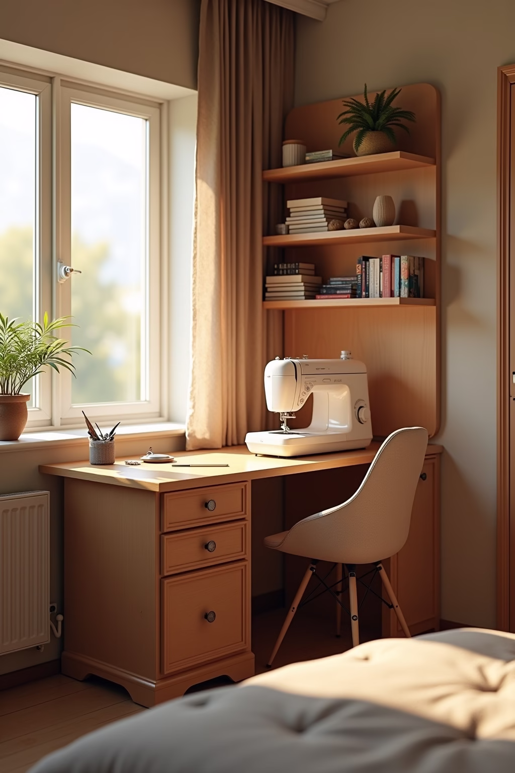 naehecke einrichten wenig platz outline 3