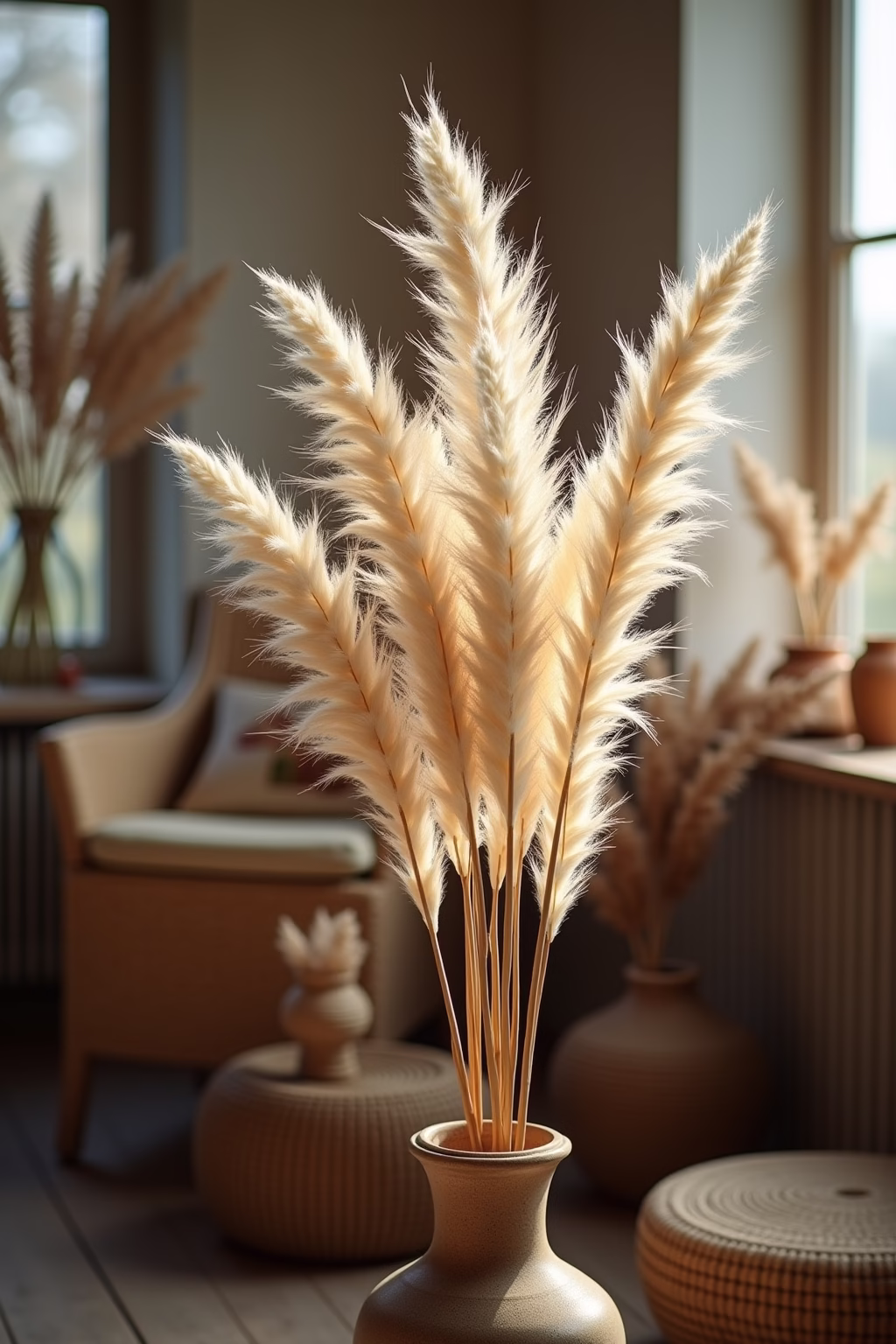 pampasgras deko ideen outline 2