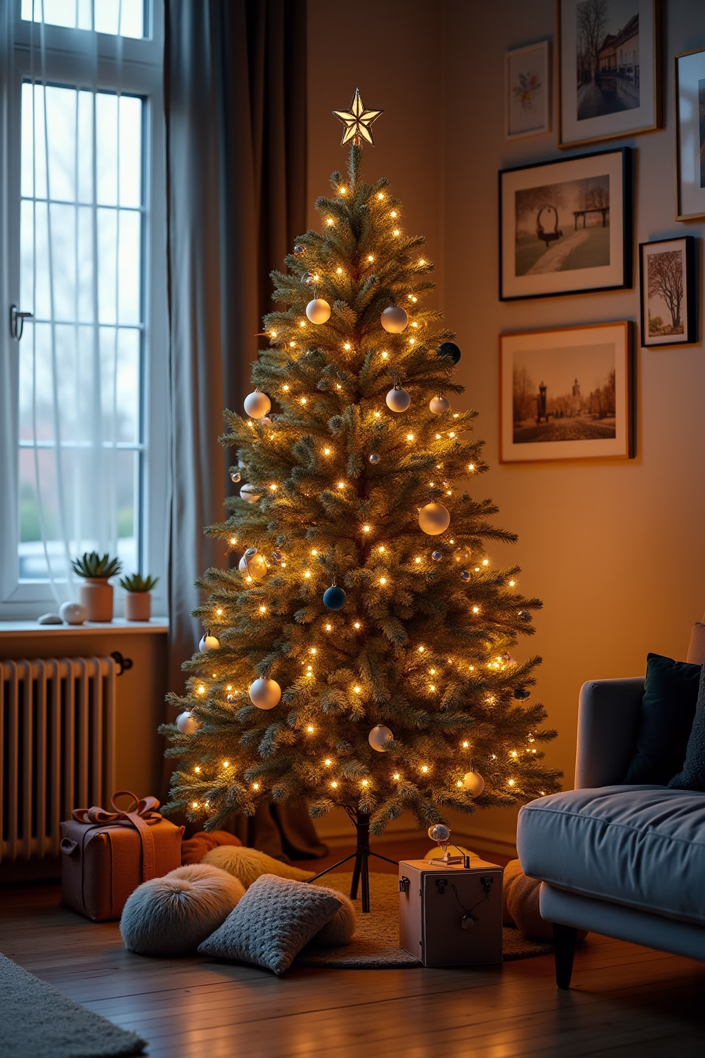 weihnachtsbaum dekoration modern outline 8