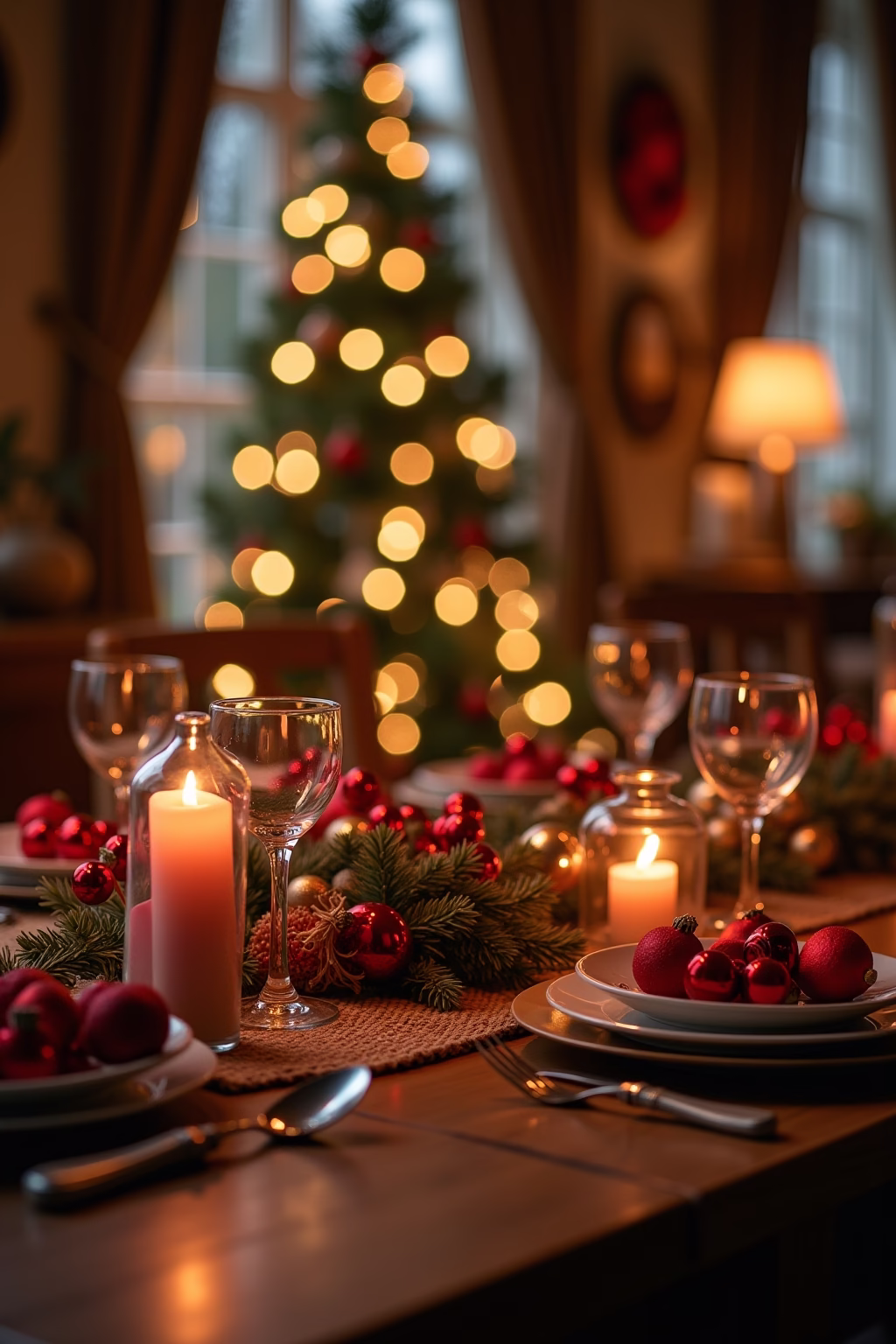 weihnachtsdekoration ideen tisch outline 4